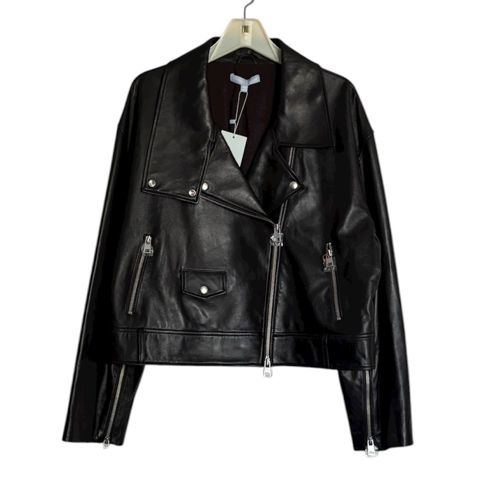 Antonio Melani Bettina Moto Leather Jacket Ret.$349 NWT